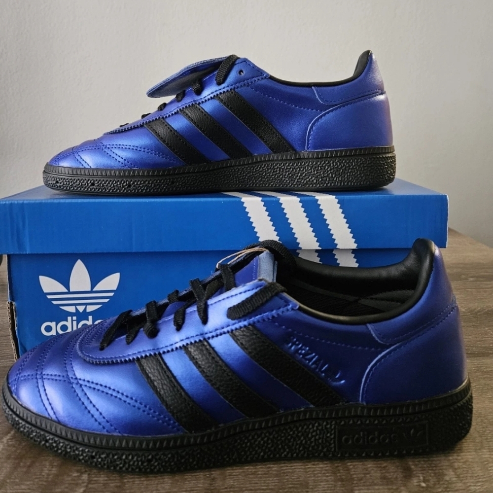 adidas Handball Spezial LT Lucid Blue Black JH5602 Leather Athletic Sneaker